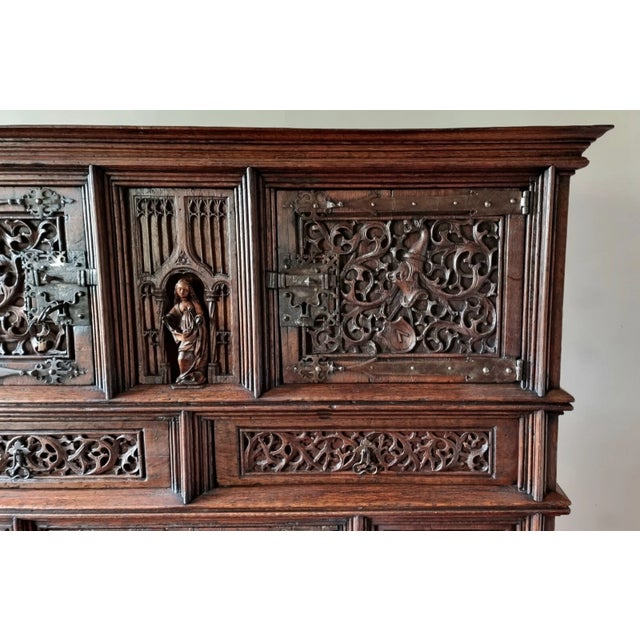 16th Century A 16th Century Flamboyant Gothic Cupboard. For Sale - Image 5 of 10