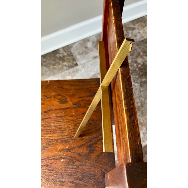 Mid-Century Minimalist Solid Brass Wall Cross For Sale - Image 10 of 13