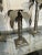 Vintage Coastal Regency Style Palm Tree Galvanized Aluminum Candlesticks, Set of 3 For Sale In Houston - Image 6 of 7