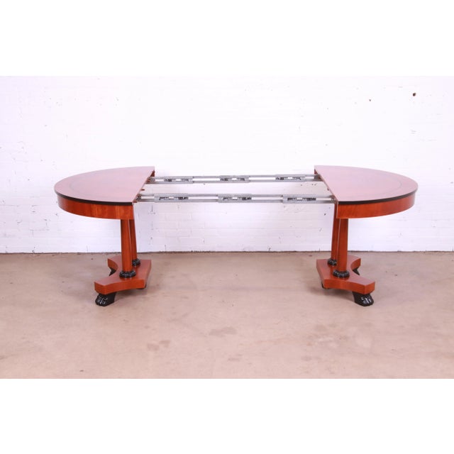 Wood Baker Furniture Neoclassical Cherry Wood Extension Dining Table, Newly Refinished For Sale - Image 7 of 13