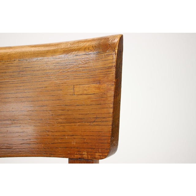 Brown Set of H-40 Dining Chairs attributed to Jindrich Halabala for Up Závody, 1940s For Sale - Image 8 of 13