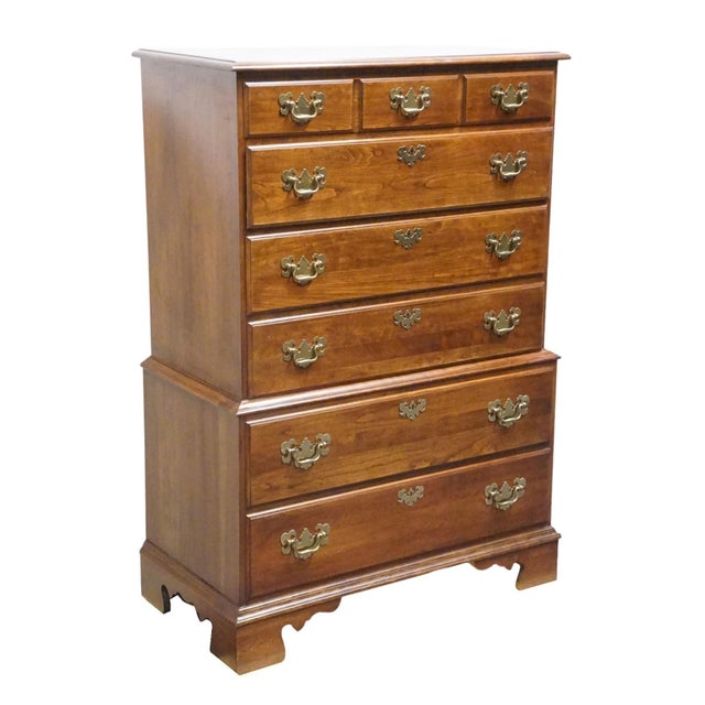 Pennsylvania House Pennsylvania House Solid Cherry Traditional Style 35" Chest on Chest For Sale - Image 4 of 14