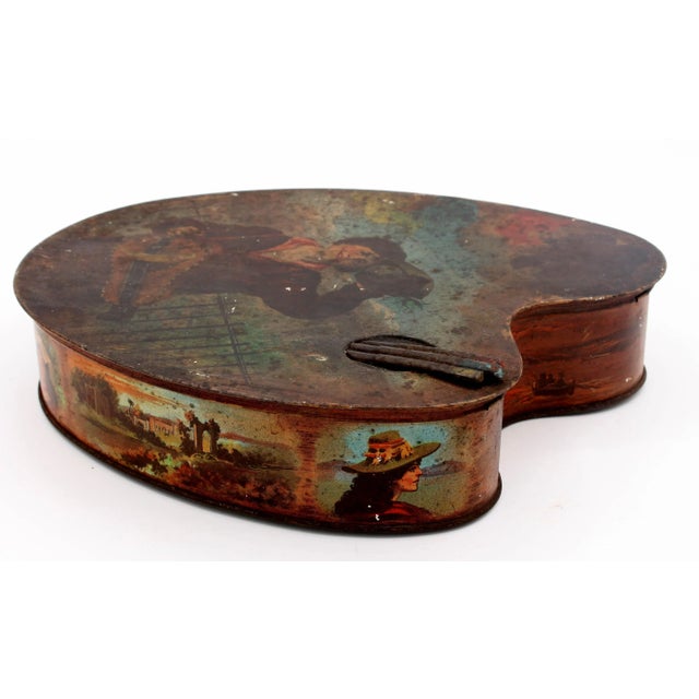 Impressionist Artist's Pallette Huntley & Palmer's Biscuit Tin For Sale - Image 3 of 9