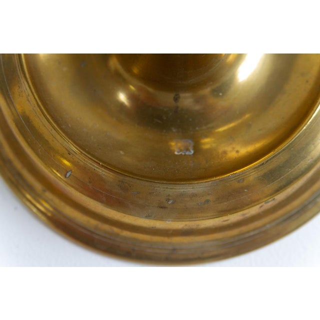 Antique Danish Brass Candlesticks from Næstved, Set of 3, 1780s For Sale - Image 13 of 17
