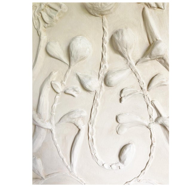 Plaster Botanical Flower Wall Art – Bas Relief by Tatiana Duperault Plaster Wabi Sabi Japandi Decor Modern Textured Artwork For Sale In West Palm - Image 6 of 8