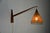 Gold Mid-Century Teak and Rattan Swing Arm Wall Lamp attributed to Temde, 1960s For Sale - Image 8 of 10
