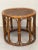 Brown Vintage Rattan Caning Circular Side Table Stand For Sale - Image 8 of 11