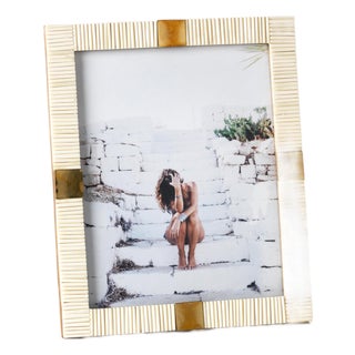 Maha Bone with Brass Trim Photo Frame- 8"x 10" For Sale