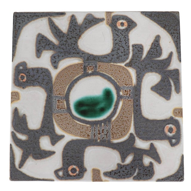 Royal Copenhagen Aluminia Faience Tile by Johanne Gerber C 1960's For Sale In New York - Image 6 of 6