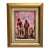 Vintage Mid-Century Abstract Figural Enamel Artwork in Gilt Wood Frame For Sale