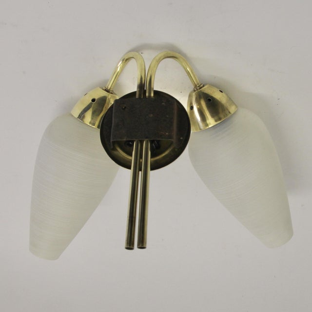 Black French Wall Lamp attributed to Arlus, 1950s For Sale - Image 8 of 10