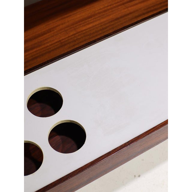Dry Bar Tambour Cabinet in Rosewood and Metal from Nipu, Denmark, 1960s For Sale - Image 9 of 15