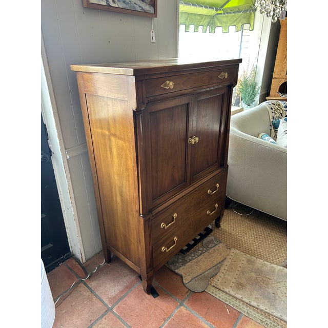 Vintage John Widdicomb Tall Wardrobe Dresser For Sale - Image 10 of 10
