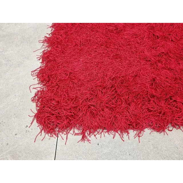 Large Postmodern Long Threads Spaghetti Rug attributed to Kare Design, 2000s For Sale - Image 9 of 12