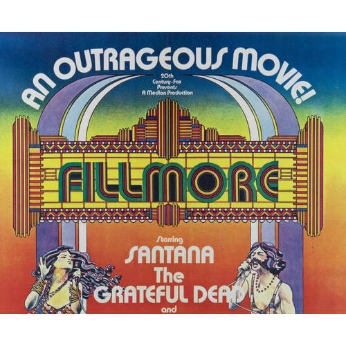 1970s Art Nouveau Fillmore 1972 Concert Documentary Poster, 1972 For Sale - Image 5 of 6