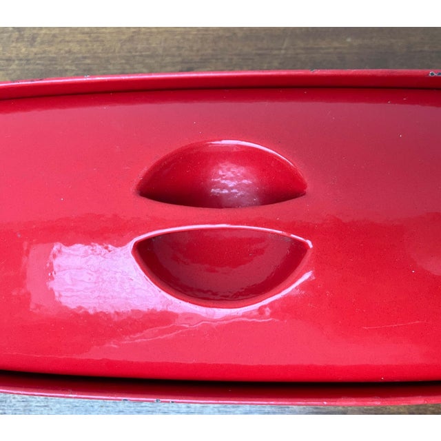 Mid-Century Modern Red Enamel Cast Iron Pot by Timo Sarpaneva for Rosenlew of Finland, 1960s For Sale - Image 13 of 18