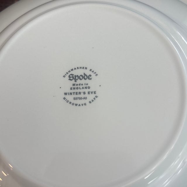 Victorian Spode Winters Eve Red Rimmed Bowls-Set of 12 For Sale - Image 3 of 3