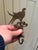Rare Late 17th / Early 18th Century Forged Iron Oil Lamp Hook With Bird Motif For Sale - Image 4 of 8