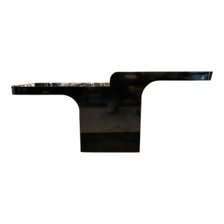 1970s Sculptural Black Lacquer Console For Sale