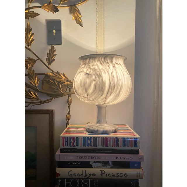 Late 20th Century Italian Marble Table Lamp, Modern Style, Circa Mid to Late 20th Century For Sale - Image 5 of 12