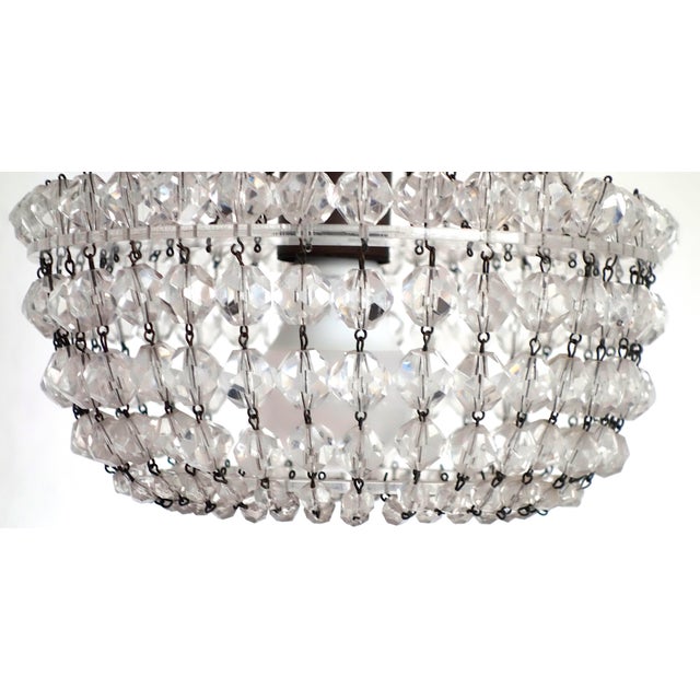 Antique French Glass Bead Chandelier, 1930s For Sale - Image 6 of 12