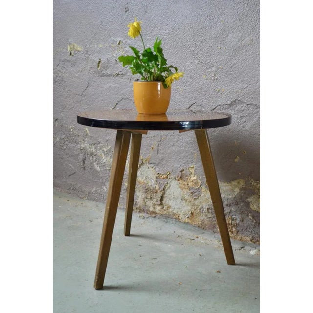 Mid-Century Modern Vintage Tripod Pedestal Table, 1950s For Sale - Image 3 of 6