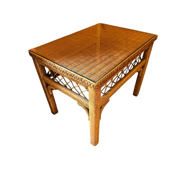Set of 2 Henry Link End Tables With Glass Top For Sale - Image 9 of 9