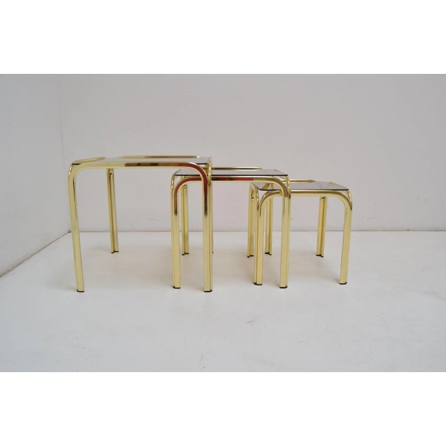 Brass Nesting Tables, 1990s, Set of 3 For Sale - Image 4 of 12