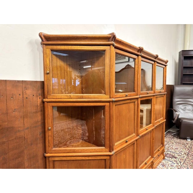 English Corner Bookcase from Globe Wernicke For Sale - Image 7 of 18