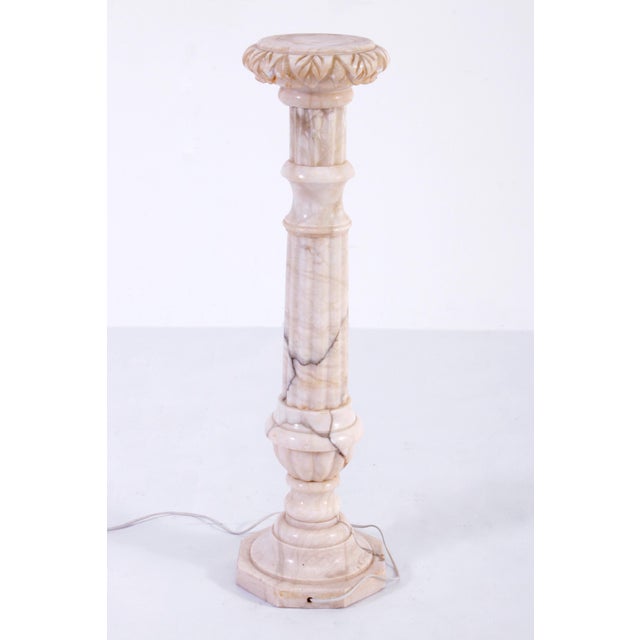 Italian Marble Column with Lighting, 1950s For Sale - Image 16 of 18