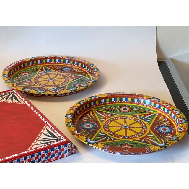 Early 21st Century Set of 2 Dolce & Gabbana Metal Trays For Sale - Image 5 of 11