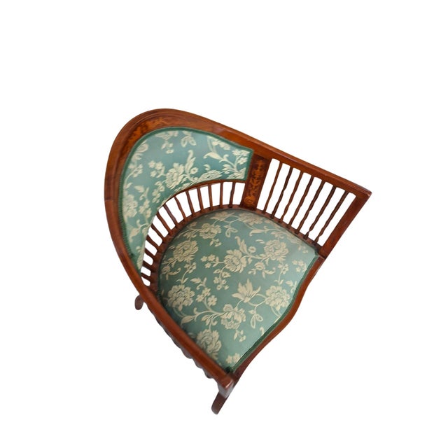 Cherry Wood Bedroom Armchair, 1980s For Sale - Image 4 of 13