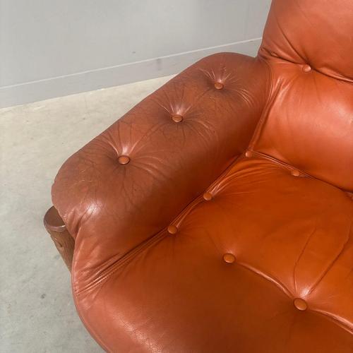 Brutalist Leather Lounge Chairs, 1960s, Set of 2 For Sale - Image 13 of 18