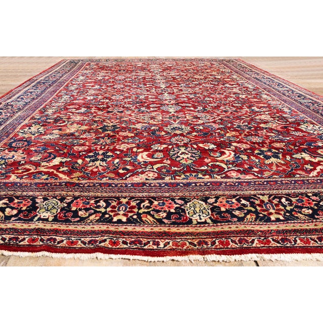 Antique Persian Mahal Rug, 11'03 X 17'09 For Sale - Image 9 of 10