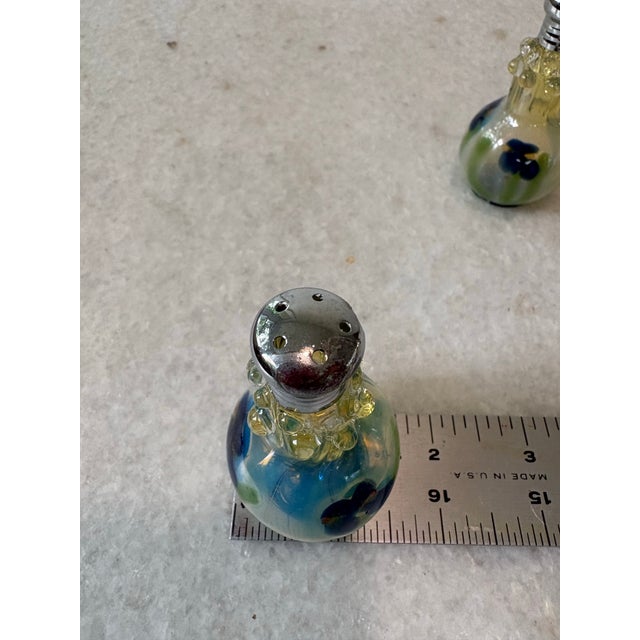 1970s Vintage Marano, Glass Salt and Pepper Shakers For Sale - Image 5 of 5