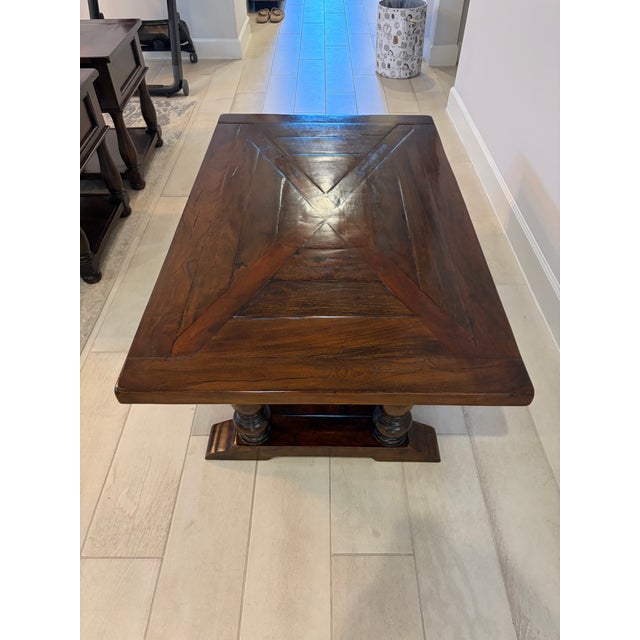Rustic Solid Wood Coffee Table & Matching End Tables For Sale - Image 3 of 6