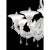 Contemporary White Venetian “Ca’ Rezzonico” Murano Glass Chandelier With Clear Glass Drops For Sale - Image 3 of 6