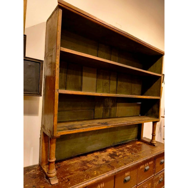Shop or Pharmacy Furniture in Wood with Drawers, 19th Century, Set of 2 For Sale - Image 3 of 18