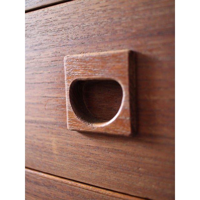 Brown Vintage Danish Chest of Drawers in Teak, 1960s For Sale - Image 8 of 10