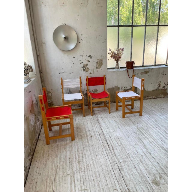 Vintage Pine Chairs, 1980s, Set of 4 For Sale - Image 4 of 18