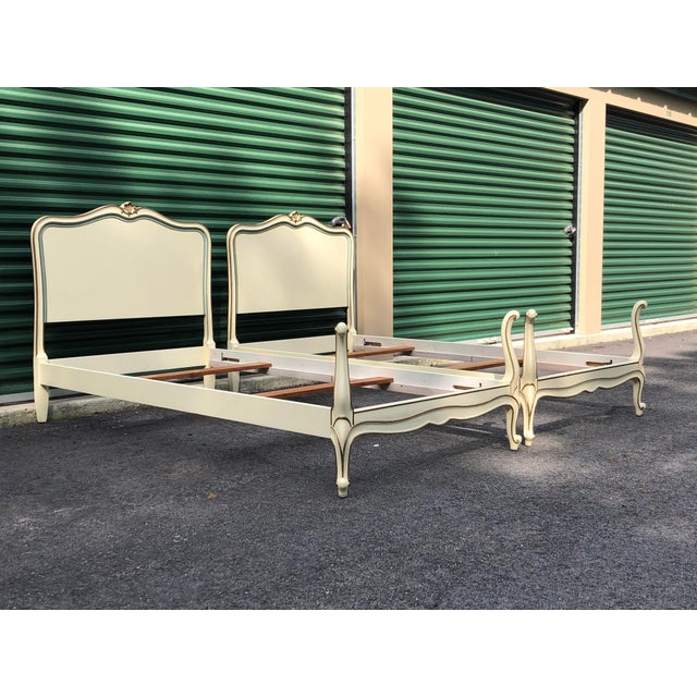 Drexel French Provincial Twin Beds a Pair Chairish