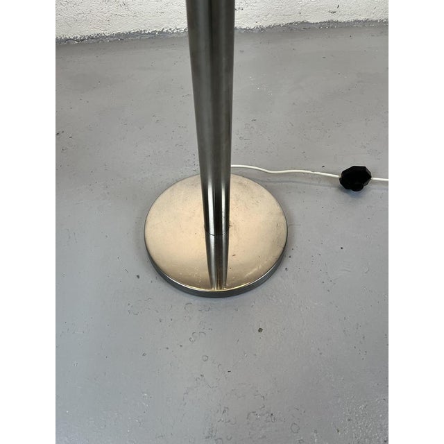Silver Italian Space Age Style Metal Floor Lamp, 1960s For Sale - Image 8 of 9
