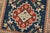 Kazak Runner 2’8” X 9’11” Blue Wool Traditional Hand-Knoted Oriental Rug For Sale - Image 4 of 12