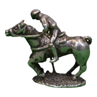 Sterling Silver Polo Player Figurine For Sale