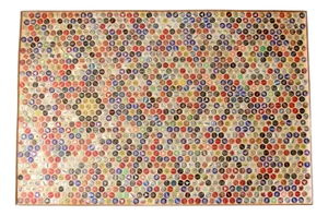 Vintage Beer Bottle Cap Mosaic Wall Art or Tabletop