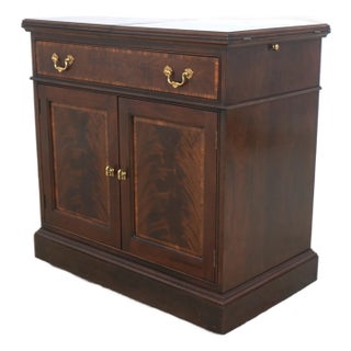Stickley Flip Top Mahogany Server Cabinet For Sale