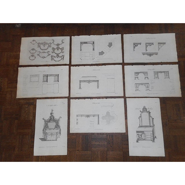 Antique 18th C. Copperplate Engravings-Furniture-Thomas Chippendale-London-Set of 9 For Sale In Cincinnati - Image 6 of 6
