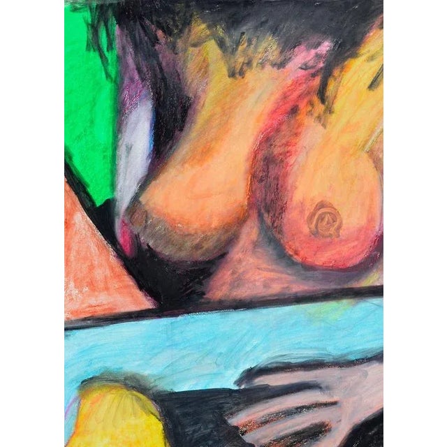 Abstract Expressionism "Nude at the Beach" Contemporary Abstract Figurative Drawing by Michael William Eggleston For Sale - Image 3 of 4