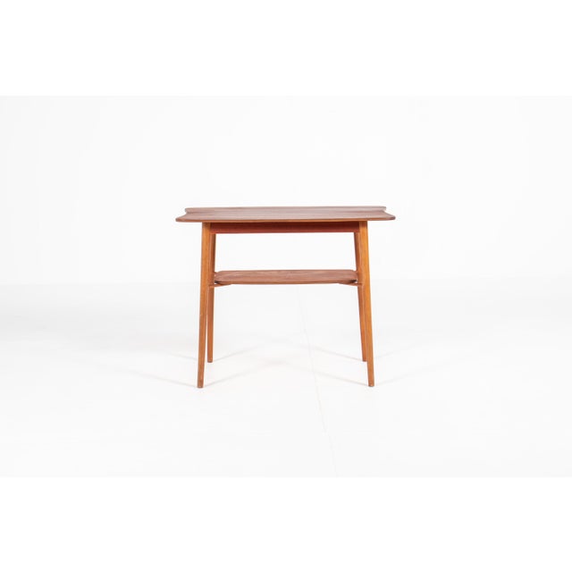 Mid-Century Modern Danish Teak Side Table with Lower Shelf, 1960s For Sale - Image 6 of 10