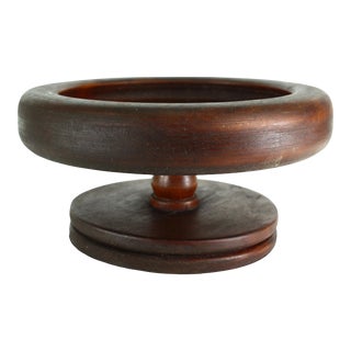19th Century Wooden Round Stand Pedestal Tazza Victorian Treen Ware For Sale